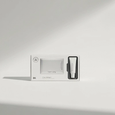 At-home teeth whitening kit with strips and gel